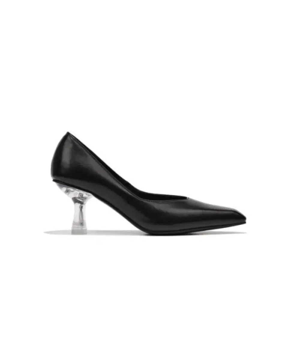 다이닛 LEATHER GLASS HEEL IN BLACK